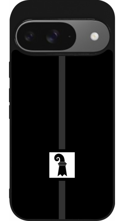 Google Pixel 9 / Pixel 9 Pro Case Hülle - Silikon schwarz Kanton BS schwarz