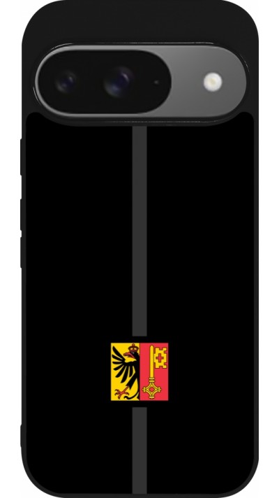 Google Pixel 9 / Pixel 9 Pro Case Hülle - Silikon schwarz Kanton GE schwarz