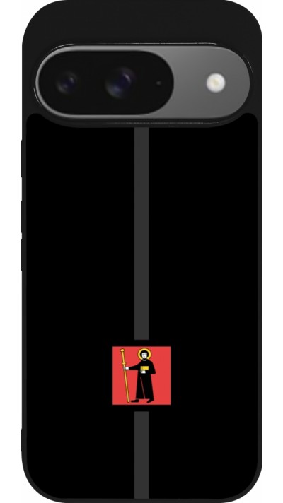 Google Pixel 9 / Pixel 9 Pro Case Hülle - Silikon schwarz Kanton GL schwarz