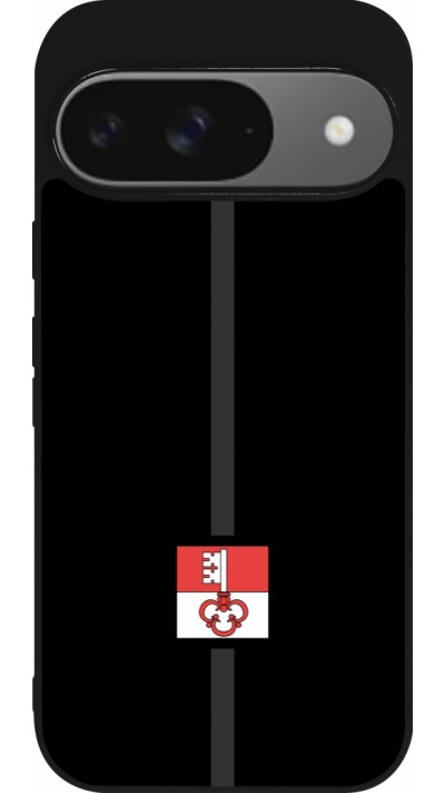 Google Pixel 9 / Pixel 9 Pro Case Hülle - Silikon schwarz Kanton OW schwarz