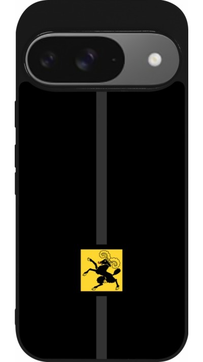 Google Pixel 9 / Pixel 9 Pro Case Hülle - Silikon schwarz Kanton SH schwarz