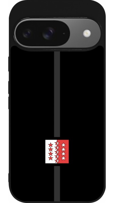 Google Pixel 9 / Pixel 9 Pro Case Hülle - Silikon schwarz Kanton VS schwarz