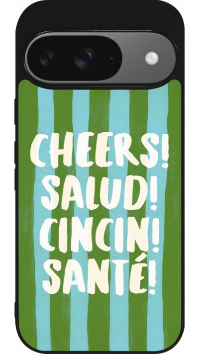 Coque Google Pixel 9 / Pixel 9 Pro - Silicone rigide noir Cheers 2026