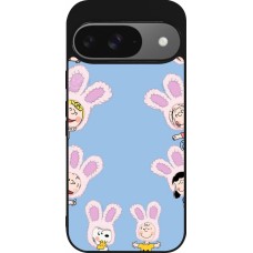 Coque Google Pixel 9 / Pixel 9 Pro - Silicone rigide noir Easter 2026 Snoopy