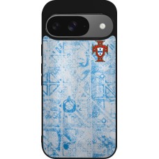 Google Pixel 9 / Pixel 9 Pro Case Hülle - Silikon schwarz Portugal Away personalisierbares Fussballtrikot
