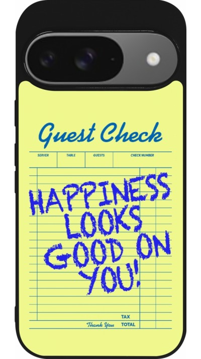 Coque Google Pixel 9 / Pixel 9 Pro - Silicone rigide noir Guest check 2026