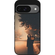 Coque Google Pixel 9 / Pixel 9 Pro - Silicone rigide noir Halloween 2025 Scream