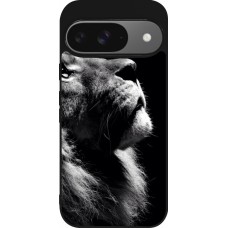 Coque Google Pixel 9 / Pixel 9 Pro - Silicone rigide noir Lion looking up