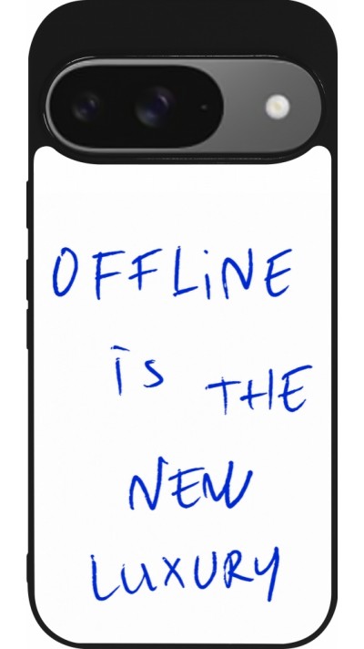 Google Pixel 9 / Pixel 9 Pro Case Hülle - Silikon schwarz Offline is the new luxury