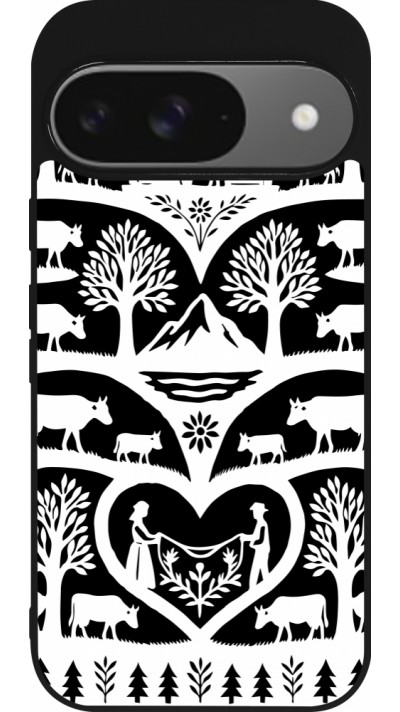 Google Pixel 9 / Pixel 9 Pro Case Hülle - Silikon schwarz Poya Schweiz 2 schwarz