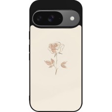 Google Pixel 9 / Pixel 9 Pro Case Hülle - Silikon schwarz Rosa Sand Minimalistisch