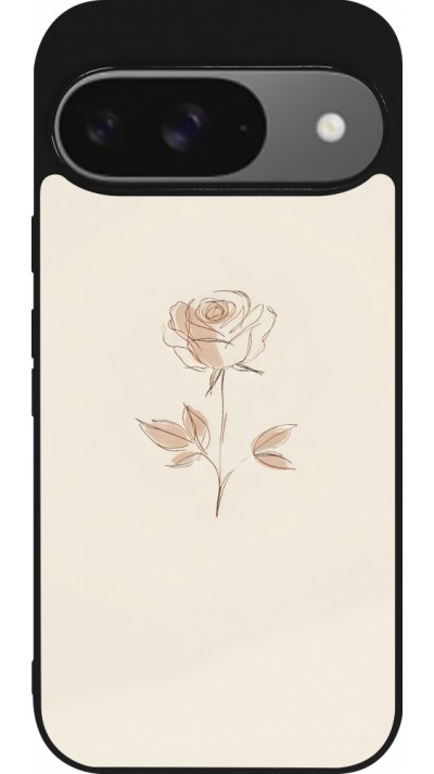 Coque Google Pixel 9 / Pixel 9 Pro - Silicone rigide noir Sable Rose Minimaliste Coque Google Pixel 9 / Pixel 9 Pro - Silicone rigide noir Sable Rose Minimaliste