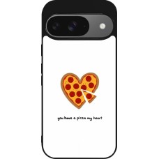 Coque Google Pixel 9 / Pixel 9 Pro - Silicone rigide noir Saint Valentines Day 26 You have my pizza heart