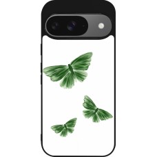 Google Pixel 9 / Pixel 9 Pro Case Hülle - Silikon schwarz Butterflies Spring 2026
