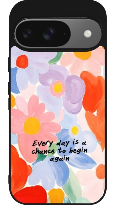 Coque Google Pixel 9 / Pixel 9 Pro - Silicone rigide noir Every day is a chance 2026