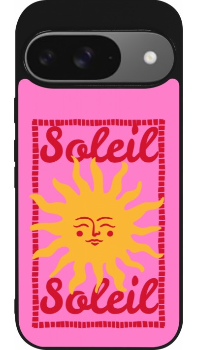 Coque Google Pixel 9 / Pixel 9 Pro - Silicone rigide noir Sun sun 2026