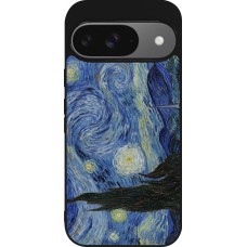 Coque Google Pixel 9 / Pixel 9 Pro - Silicone rigide noir Tableau art - La Nuit étoilée - Van Gogh
