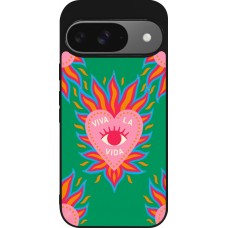 Coque Google Pixel 9 / Pixel 9 Pro - Silicone rigide noir Viva la vida 2026