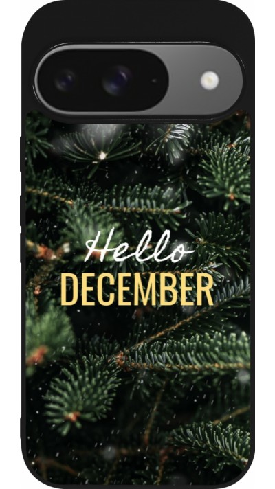 Coque Google Pixel 9 / Pixel 9 Pro - Silicone rigide noir Winter 25 Winter hello december