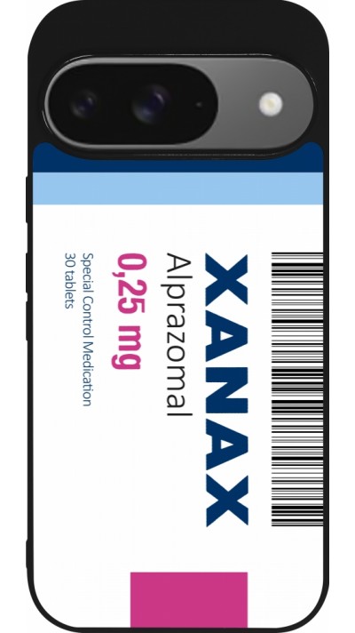 Coque Google Pixel 9 / Pixel 9 Pro - Silicone rigide noir Xanax Alprazolam 2025