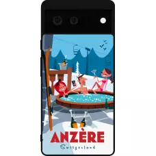 Coque Google Pixel 6 - Silicone rigide noir Anzère Mountain Jacuzzi