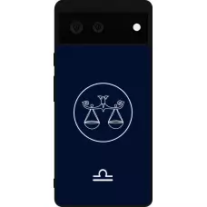 Coque Google Pixel 6 - Silicone rigide noir Astrologie Balance