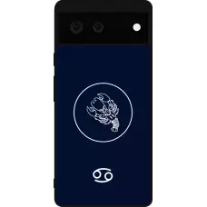 Coque Google Pixel 6 - Silicone rigide noir Astrologie Cancer