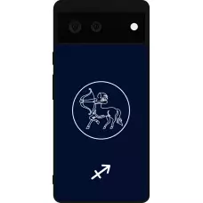 Coque Google Pixel 6 - Silicone rigide noir Astrologie Sagittaire