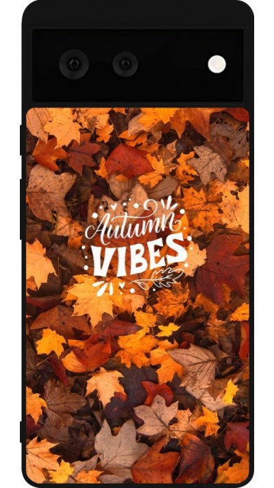 Coque Google Pixel 6 - Silicone rigide noir Autumn 25 Autumn vibes