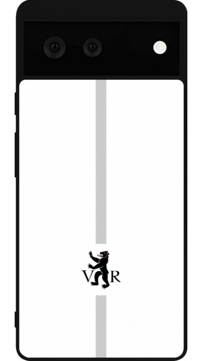 Google Pixel 6 Case Hülle - Silikon schwarz Kanton AR weiss