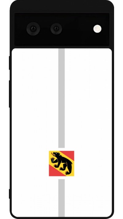 Google Pixel 6 Case Hülle - Silikon schwarz Kanton BE weiss