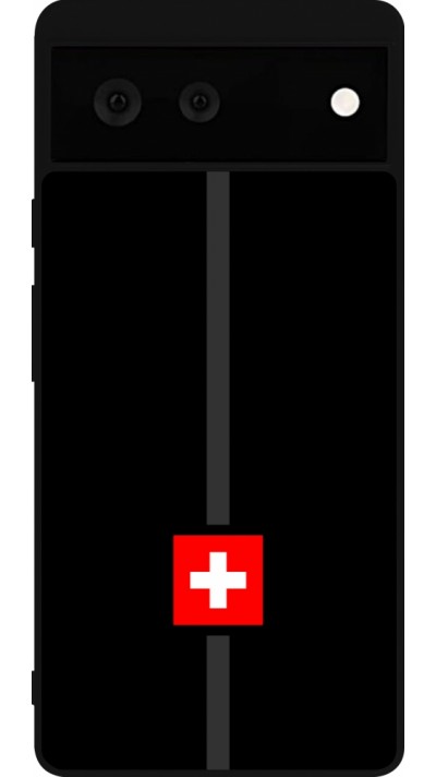 Google Pixel 6 Case Hülle - Silikon schwarz Kanton CH schwarz