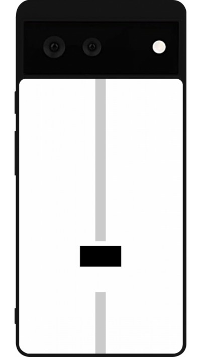 Google Pixel 6 Case Hülle - Silikon schwarz Kanton FR weiss