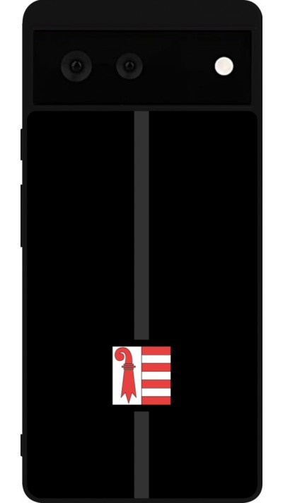 Google Pixel 6 Case Hülle - Silikon schwarz Kanton JU schwarz