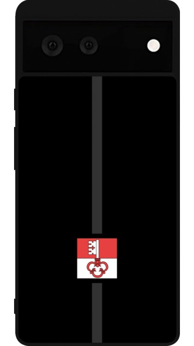 Google Pixel 6 Case Hülle - Silikon schwarz Kanton OW schwarz