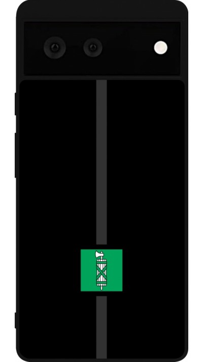 Google Pixel 6 Case Hülle - Silikon schwarz Kanton SG schwarz