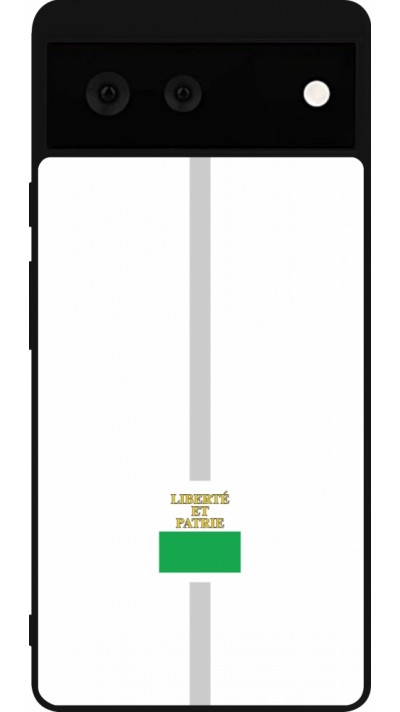 Google Pixel 6 Case Hülle - Silikon schwarz Kanton VD weiss