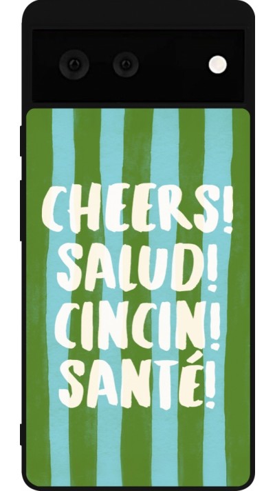 Coque Google Pixel 6 - Silicone rigide noir Cheers 2026