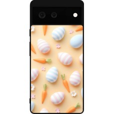 Coque Google Pixel 6 - Silicone rigide noir Easter 2026 Pattern Easter