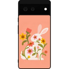 Coque Google Pixel 6 - Silicone rigide noir Easter 2026 Rabbit collage