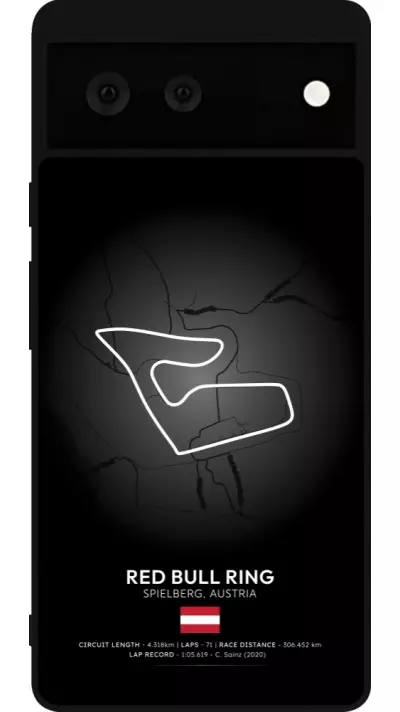 Coque Google Pixel 6 - Silicone rigide noir F1 Track 2025 Austria