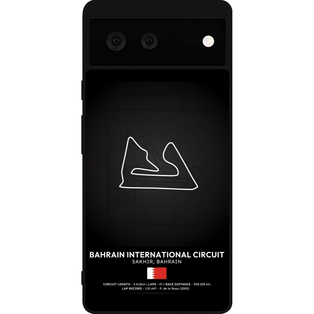 Coque Google Pixel 6 - Silicone rigide noir F1 Track 2025 Bahrain