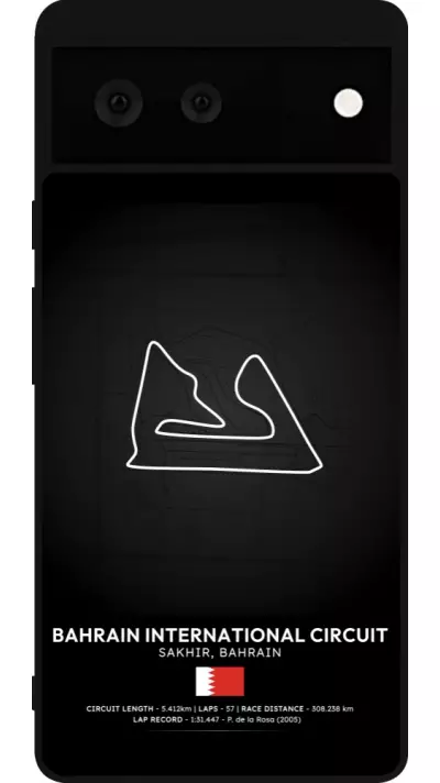 Coque Google Pixel 6 - Silicone rigide noir F1 Track 2025 Bahrain