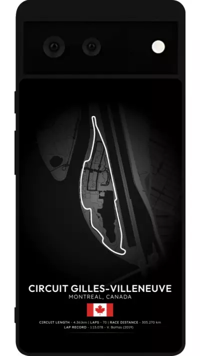 Coque Google Pixel 6 - Silicone rigide noir F1 Track 2025 Canada