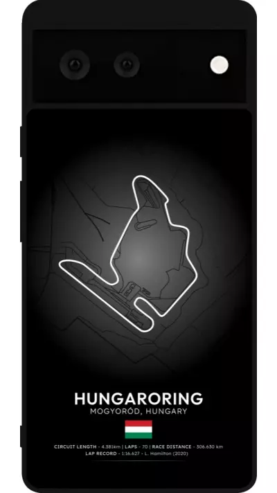 Coque Google Pixel 6 - Silicone rigide noir F1 Track 2025 Hungary