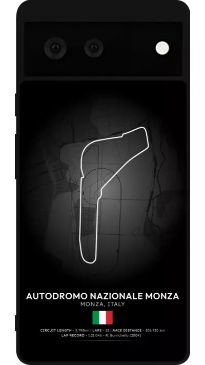 Coque Google Pixel 6 - Silicone rigide noir F1 Track 2025 Italy