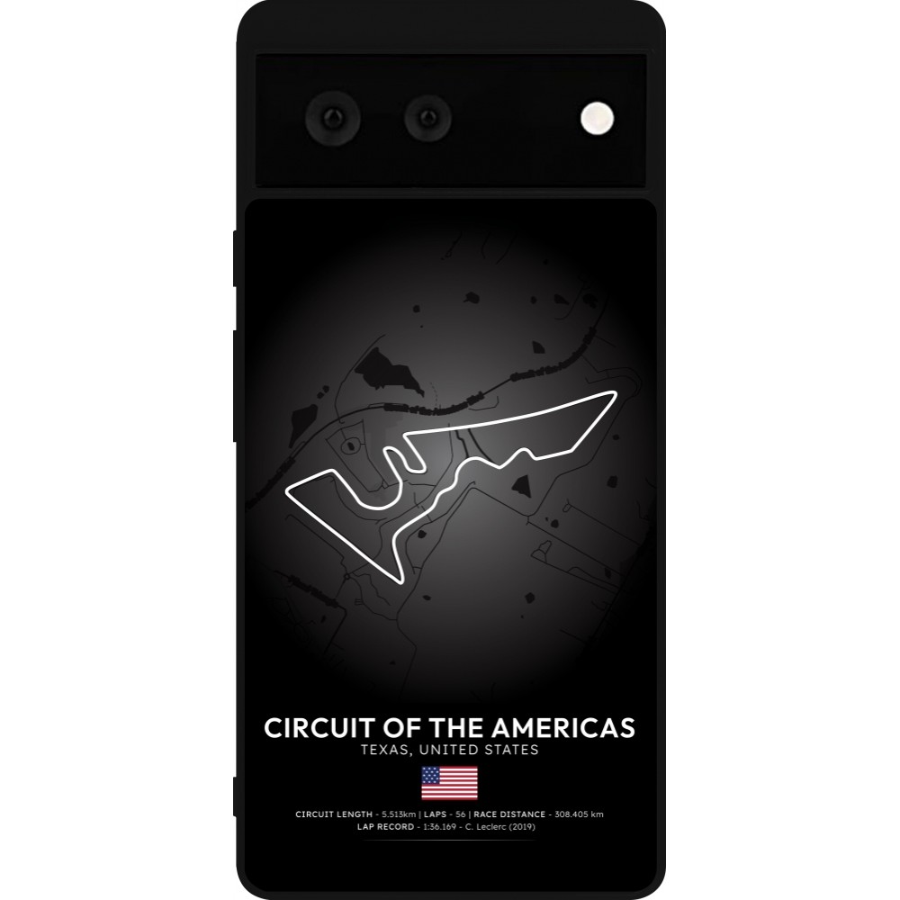 Coque Google Pixel 6 - Silicone rigide noir F1 Track 2025 United States