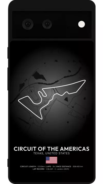 Coque Google Pixel 6 - Silicone rigide noir F1 Track 2025 United States