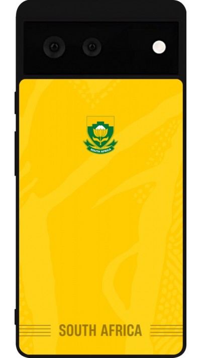 Coque Google Pixel 6 - Silicone rigide noir Maillot de football Afrique du Sud 2026 personnalisable