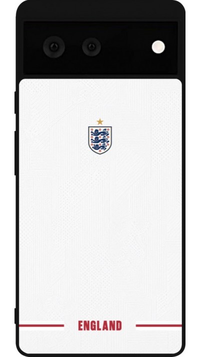 Coque Google Pixel 6 - Silicone rigide noir Maillot de football Angleterre 2026 personnalisable